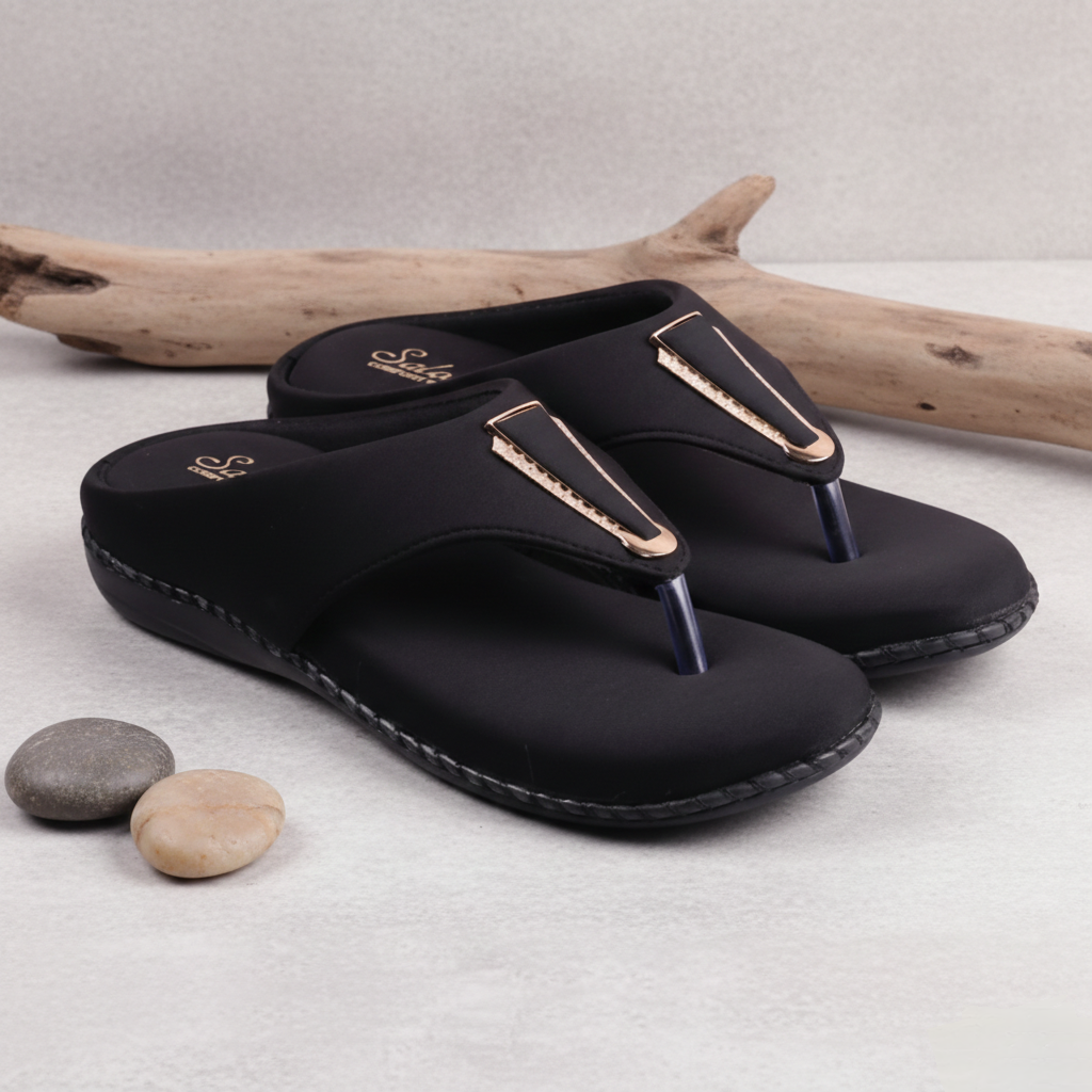 Saloni Comfort Wear Women’s Ortho Soft Sole Sandals Foot Pain Relief Stylish Doctor Chappal Comfortable Daily Wear Flats Soft Cushioned Slip-On Footwear for Women